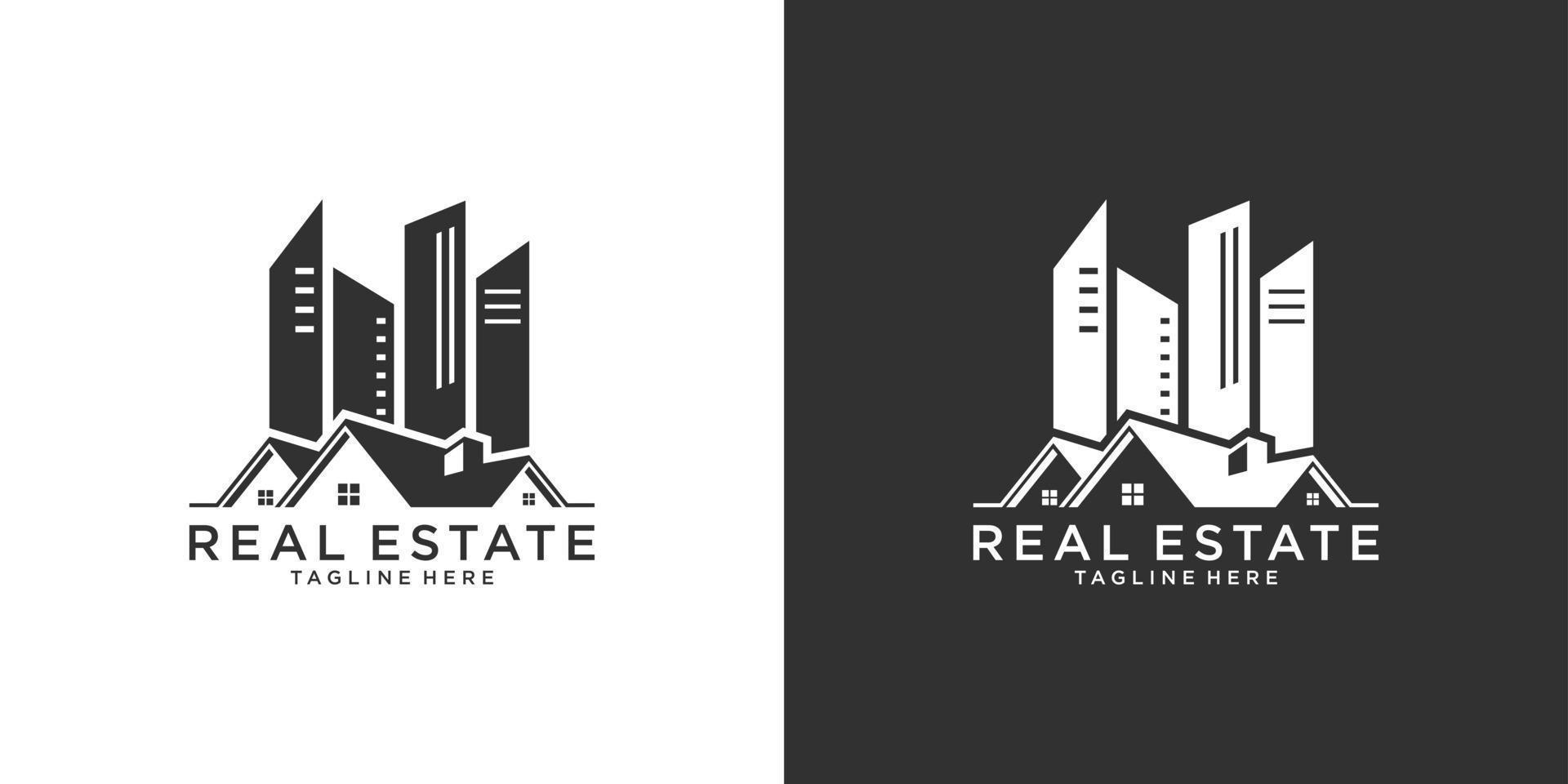 concepto de diseño vectorial del logotipo del techo y el hogar. logotipo de bienes raíces. vector