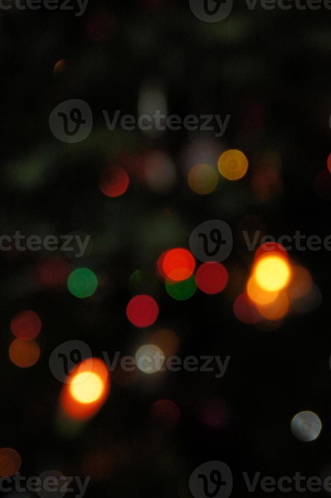 Abstract background with blurred colored lights photo