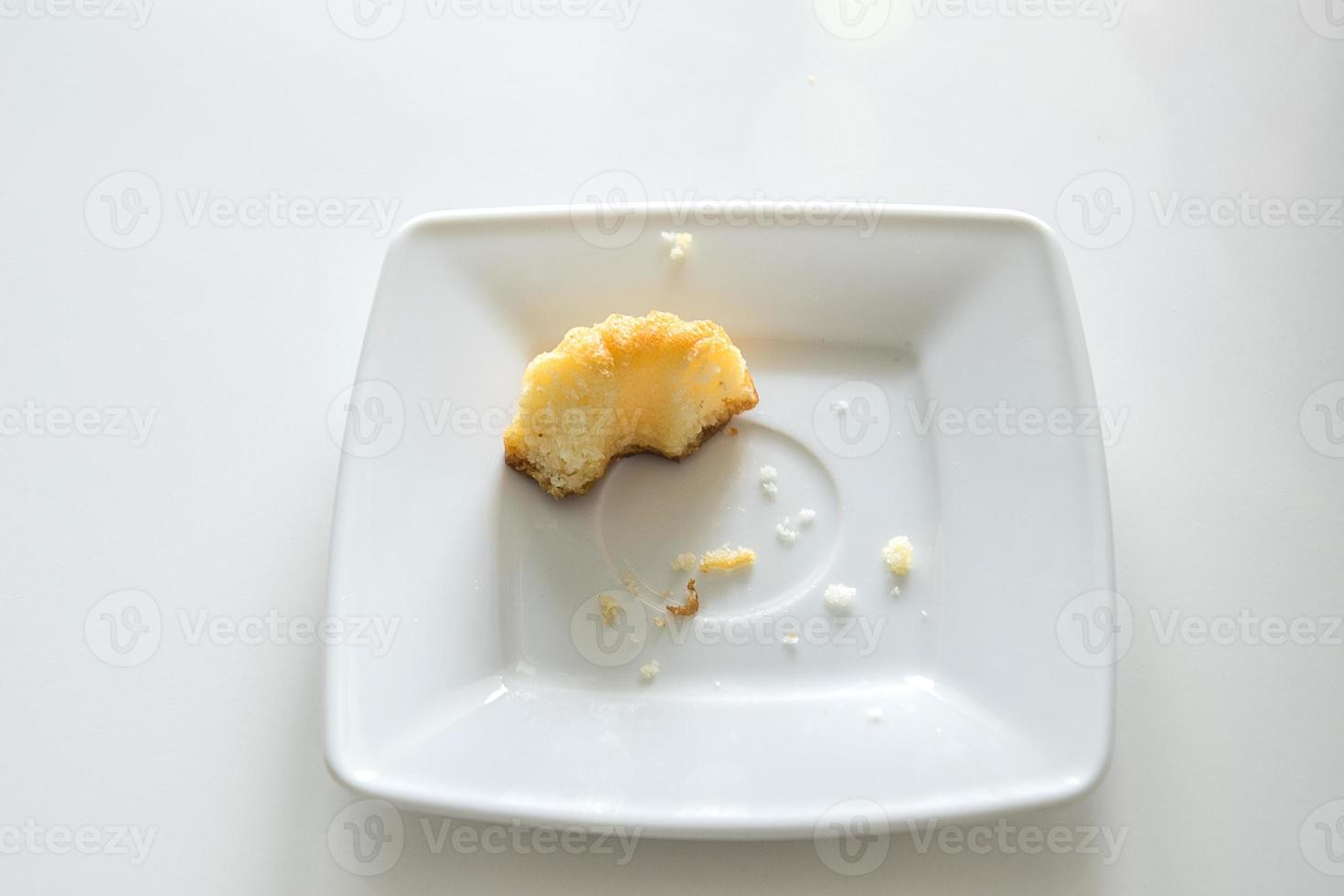 sweet simple easter cake on a white telerzyk on a white background photo