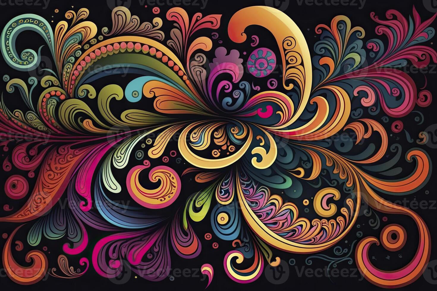 A psychedelic paisley pattern. photo