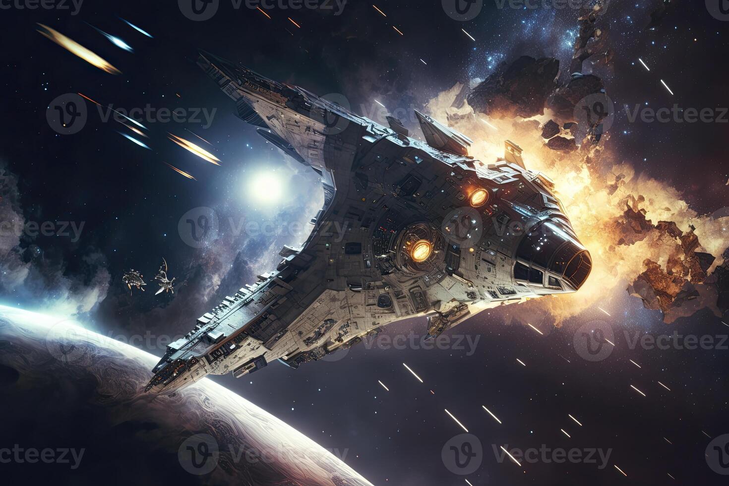 science fiction spacecraft. photo