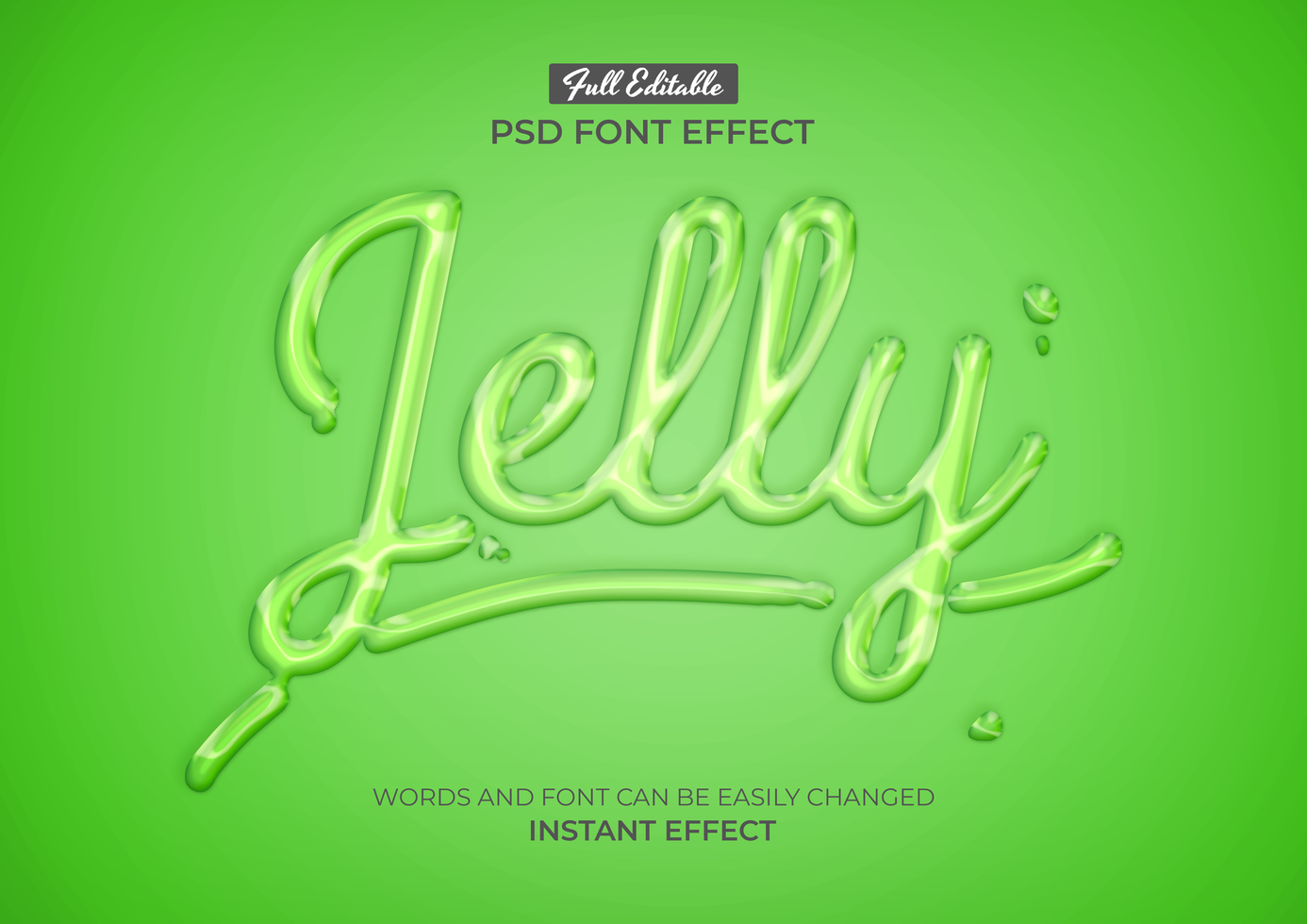 Jelly Text Effect psd