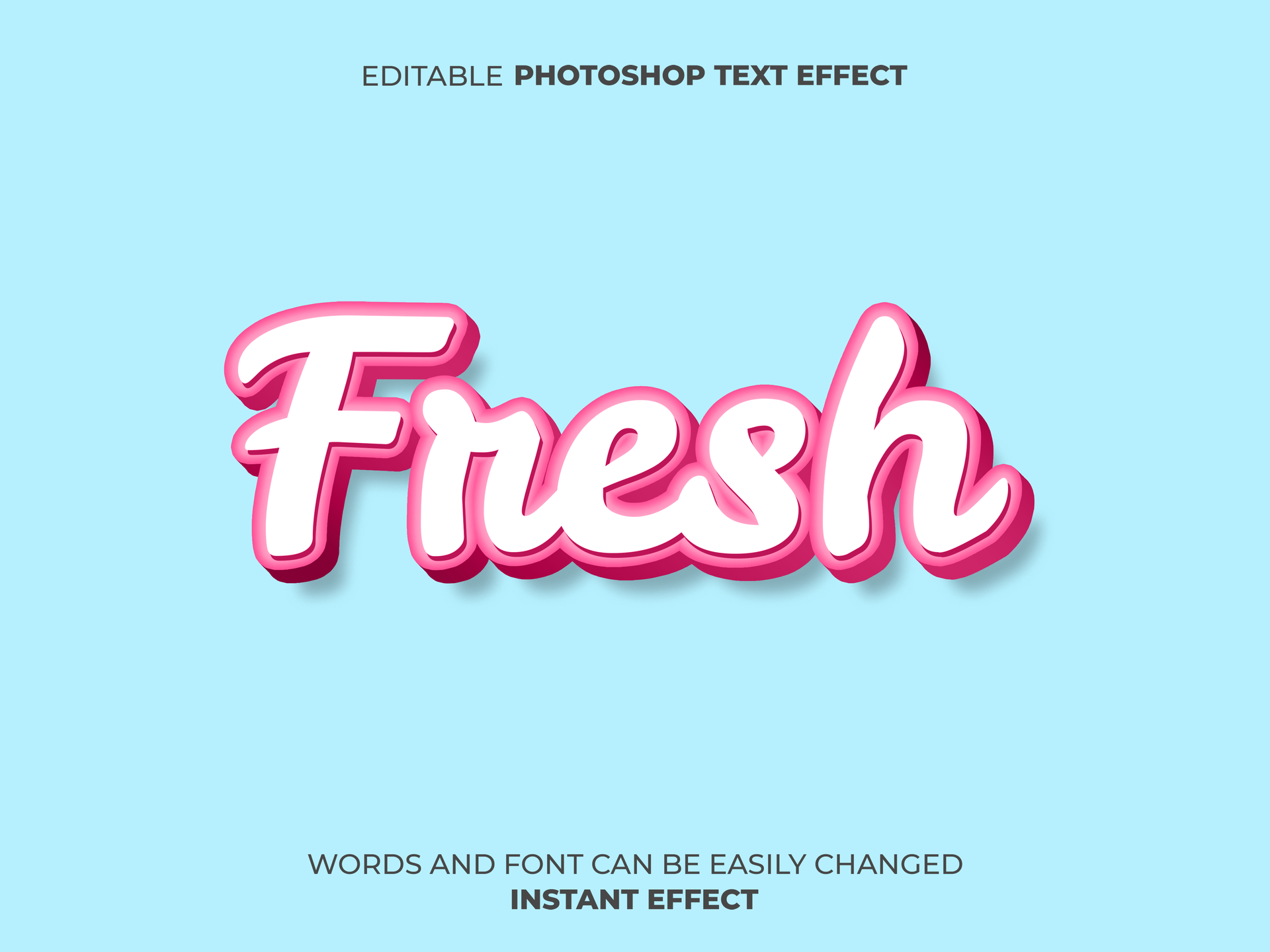 Fresh Style Text Effect 22399778 PSD