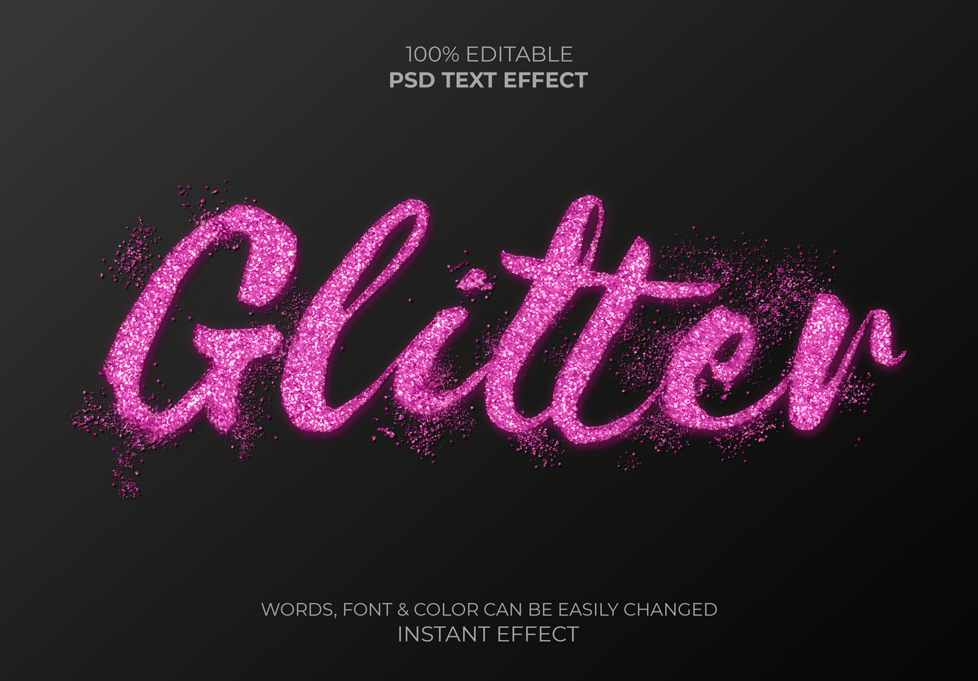 Glitter Text Effect 22399781 PSD