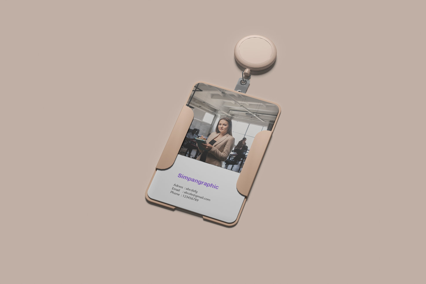 ID Card Holder Mockup psd
