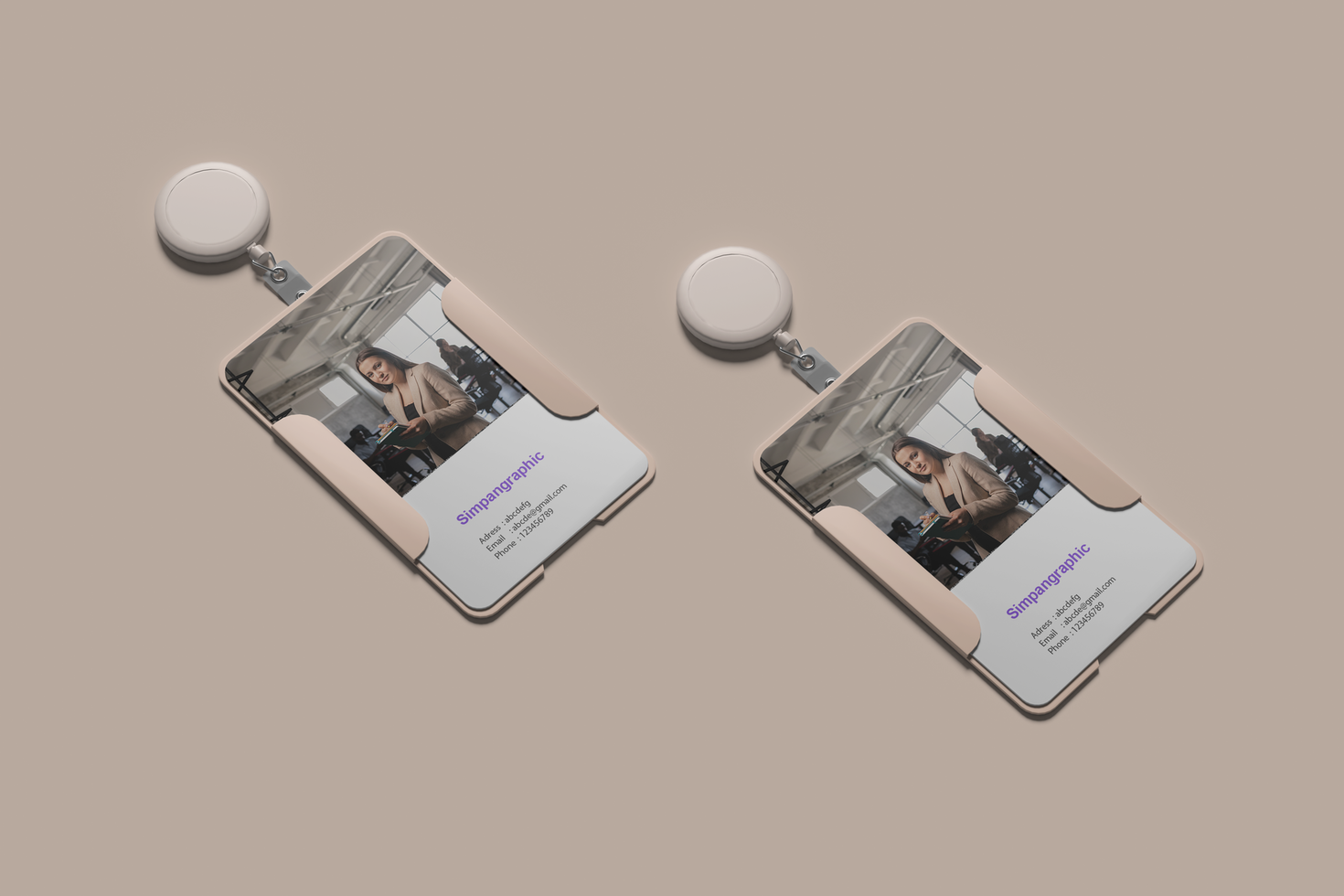 ID Card Holder Mockup psd