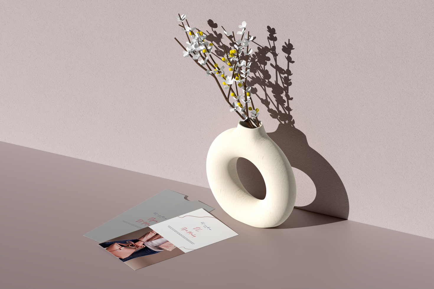 Minimalist DL Flyer Mockup psd