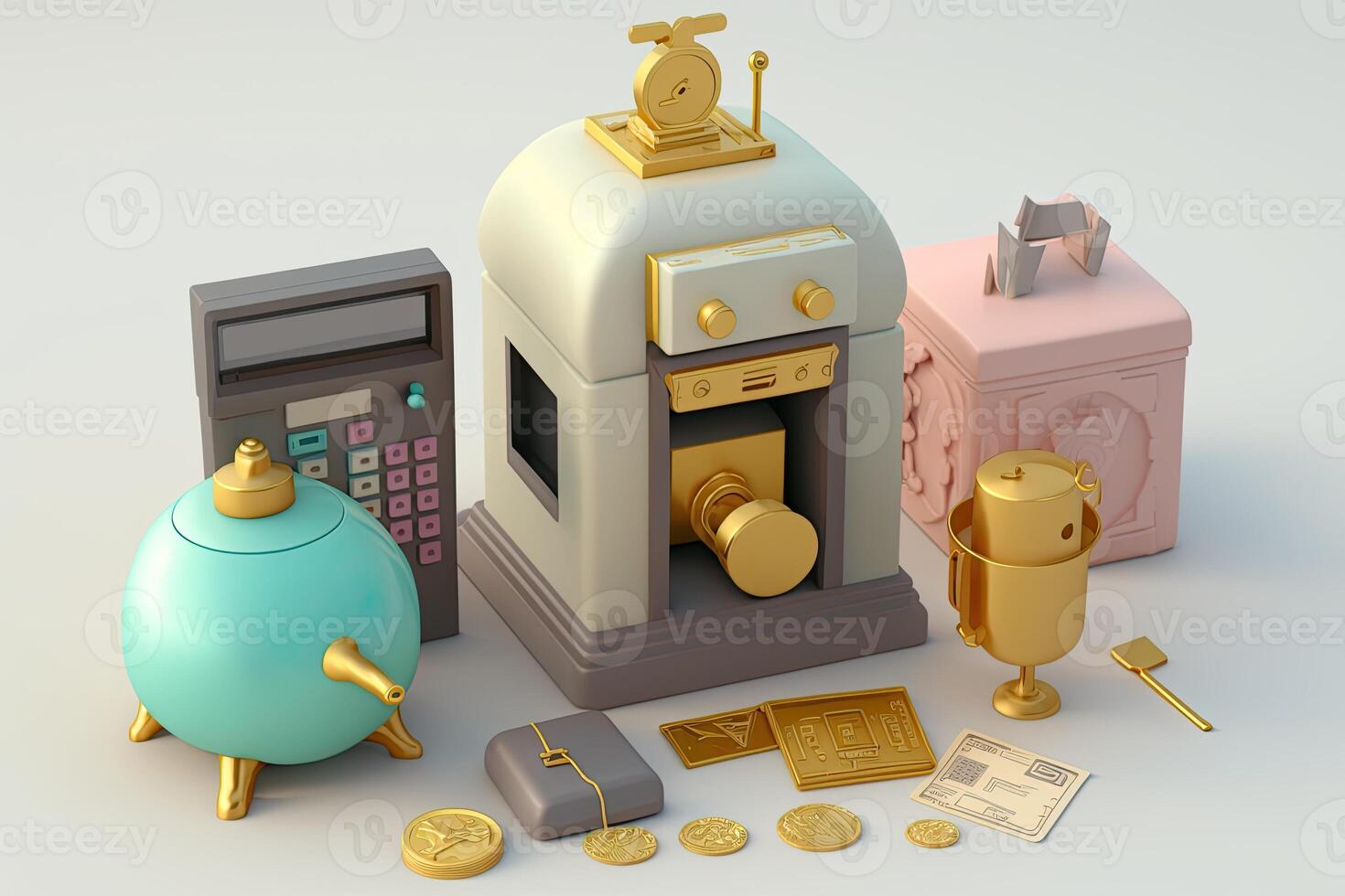 finance concept on white background, illustration photo