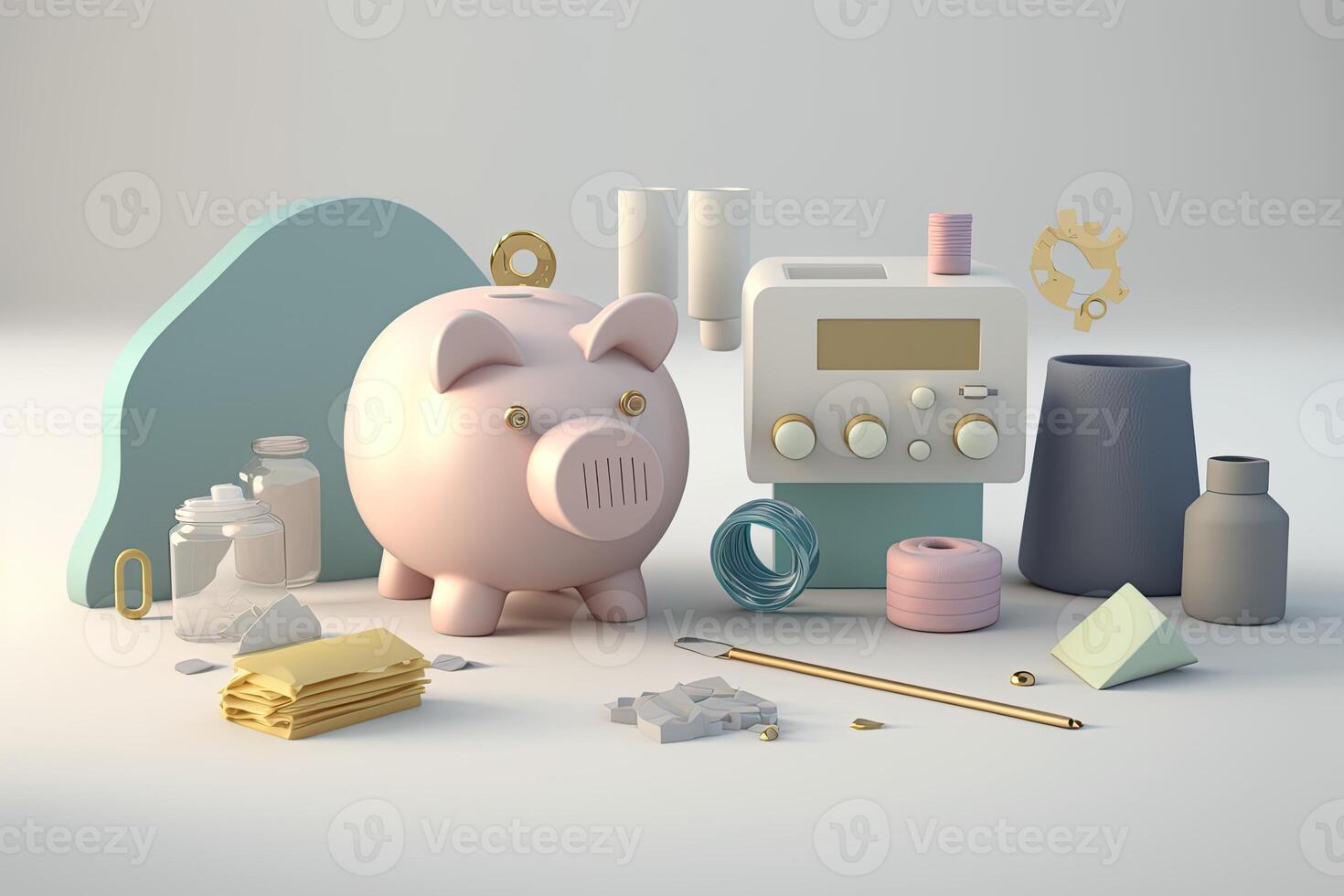 finance concept on white background, illustration photo