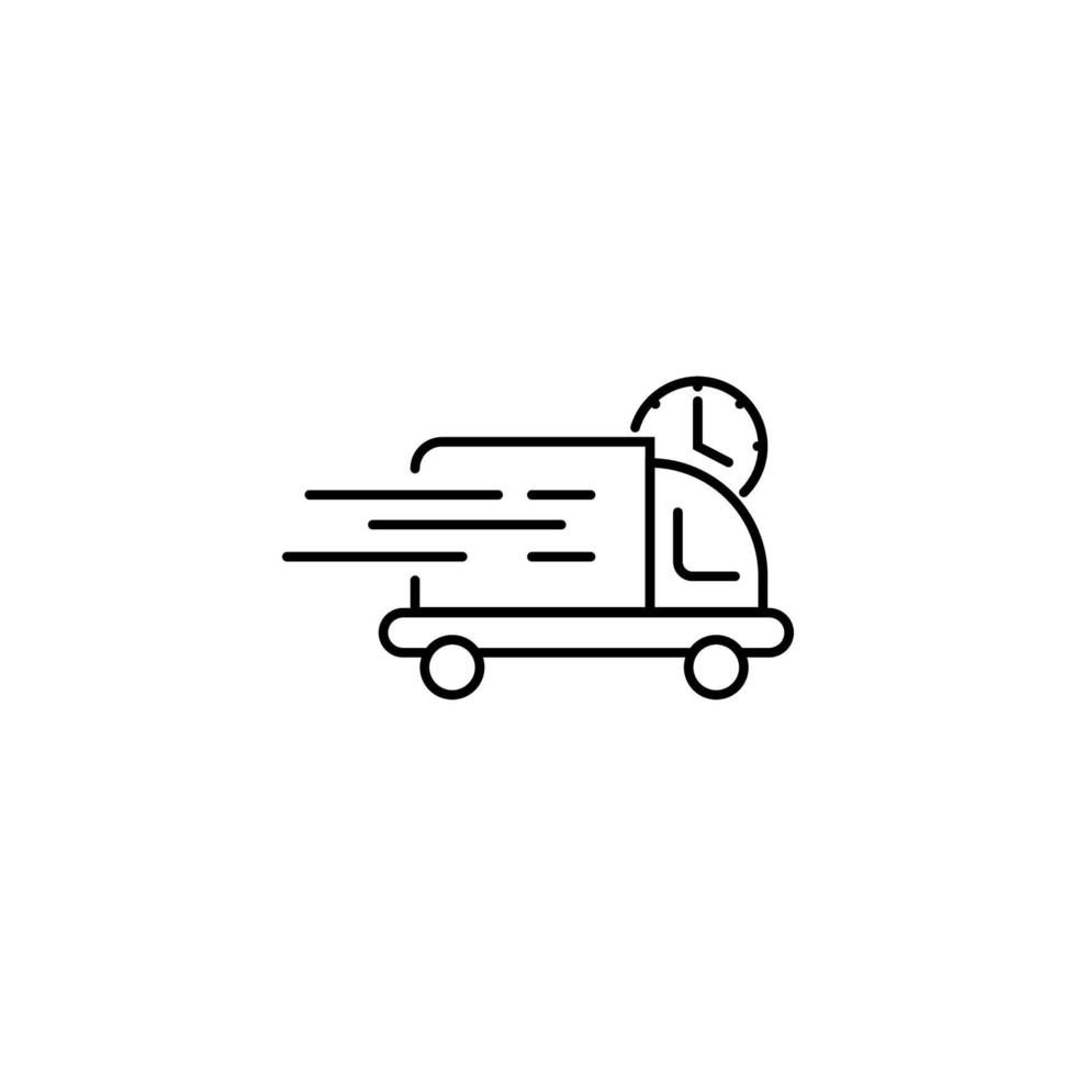 Fast Delivery Isolated Line Icon. It can be used for websites, stores, banners, fliers. vector