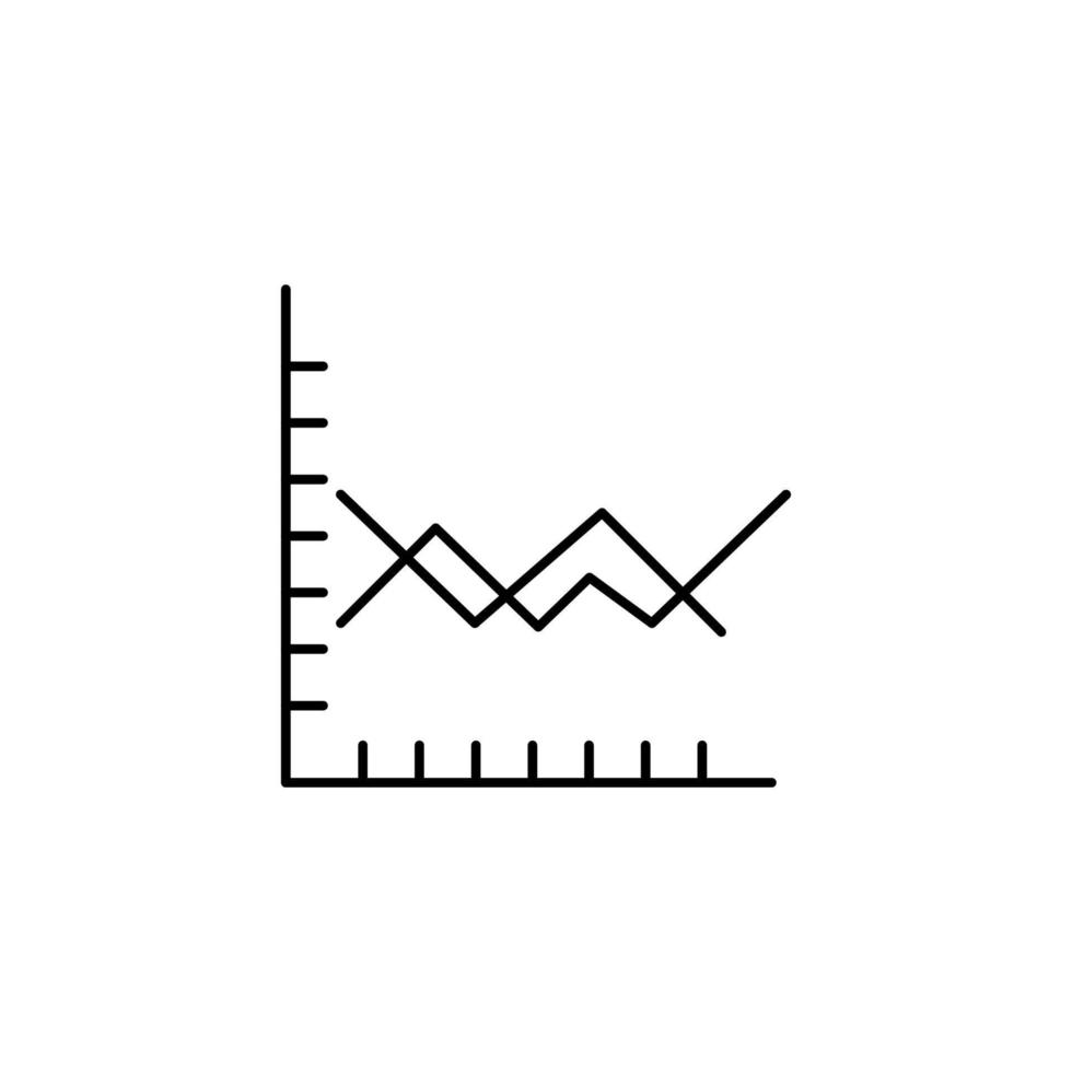 gráfico datos aislado línea icono. eso lata ser usado para sitios web, historias, pancartas, volantes vector