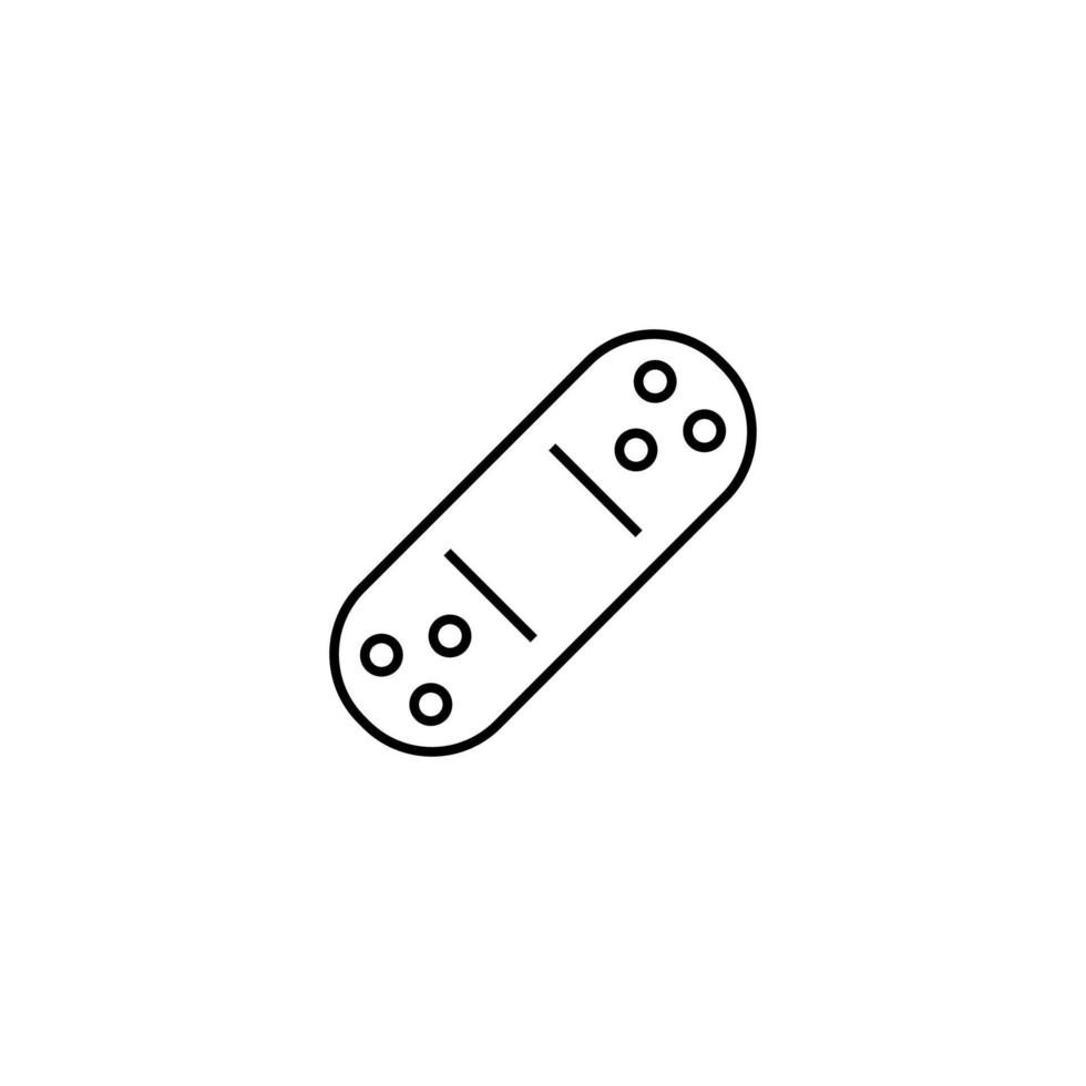 Medical Plaster Isolated Line Icon. It can be used for websites, stores, banners, fliers. vector