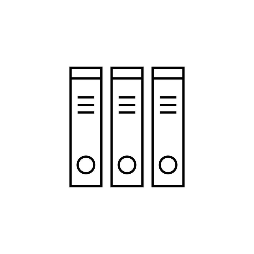 Documents in Folders Isolated Line Icon. It can be used for websites, stores, banners, fliers vector