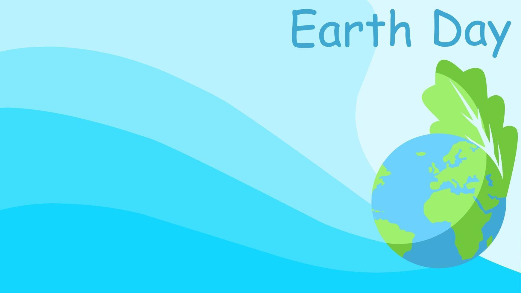 Happy earth day. Vector illustration of international mother earth day. Background of earth day design for celebration or environmental concerns. Save the world design for template and poster