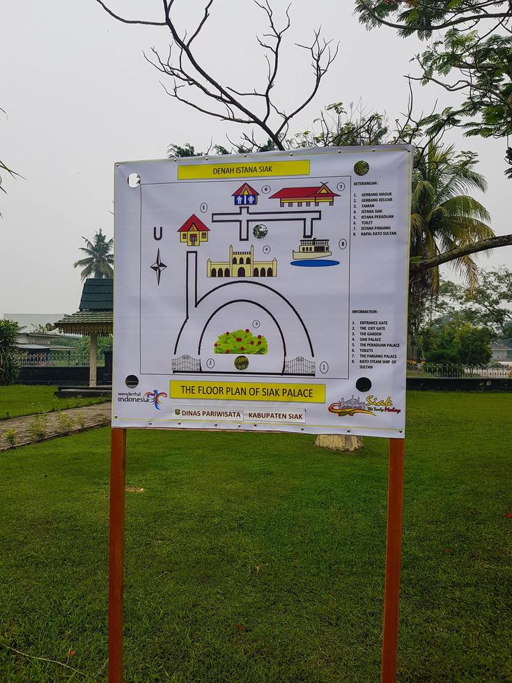 Riau, Indonesia in October 2019. The Siak Sri Indrapura Palace atau Istana Siak Indrapura which is still standing today is located in Sri Indrapura, Kp. Dalam, Siak Regency, Riau. photo