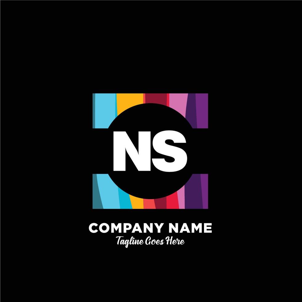 NS initial logo With Colorful template vector. vector