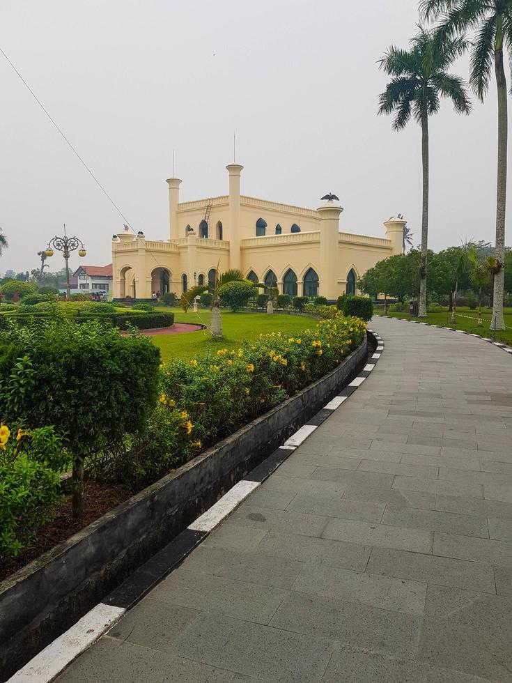 Riau, Indonesia in October 2019. The Siak Sri Indrapura Palace atau Istana Siak Indrapura which is still standing today is located in Sri Indrapura, Kp. Dalam, Siak Regency, Riau. photo
