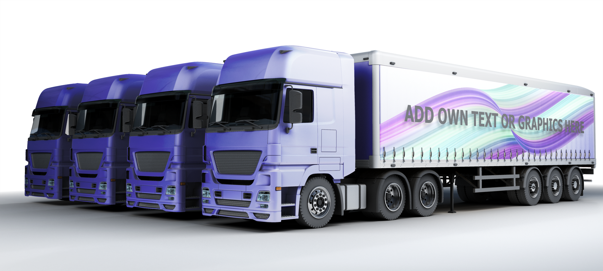 Editable truck image - change colours, graphics and text psd