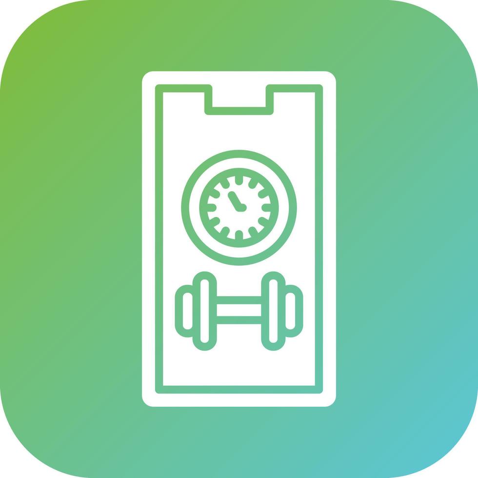 gimnasio hora vector icono estilo