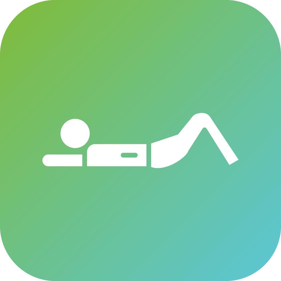 Lying Down Vector Icon Style