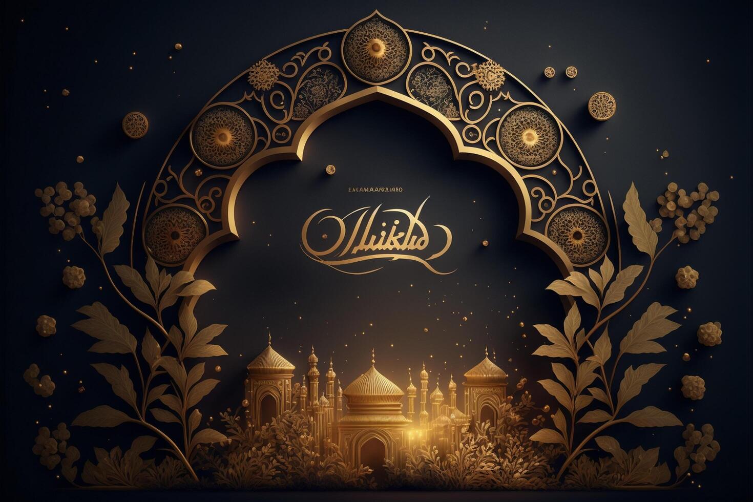 Happy Ramadan Mubarak Eid Mubarak photo