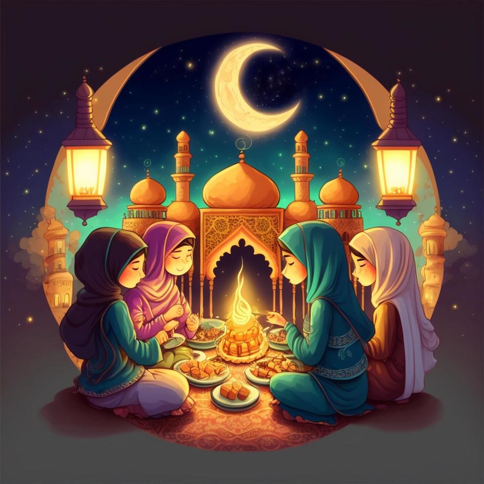 Ramadán Mubarak ai imágenes 4k foto