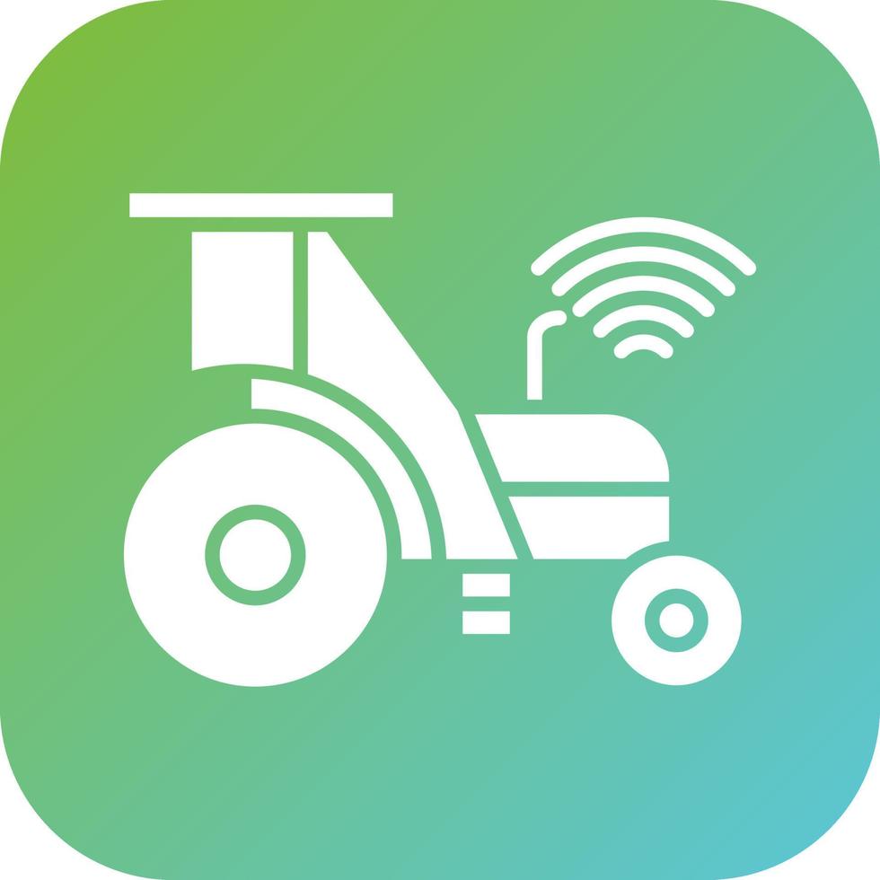Smart Tractor Vector Icon Style
