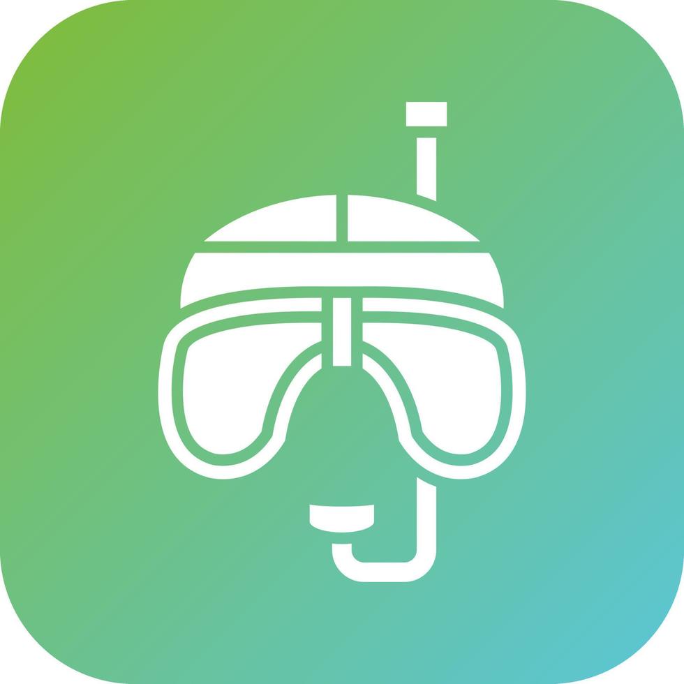 Mask and Snorkel Vector Icon Style