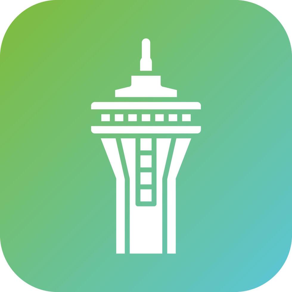 Space Needle Vector Icon Style