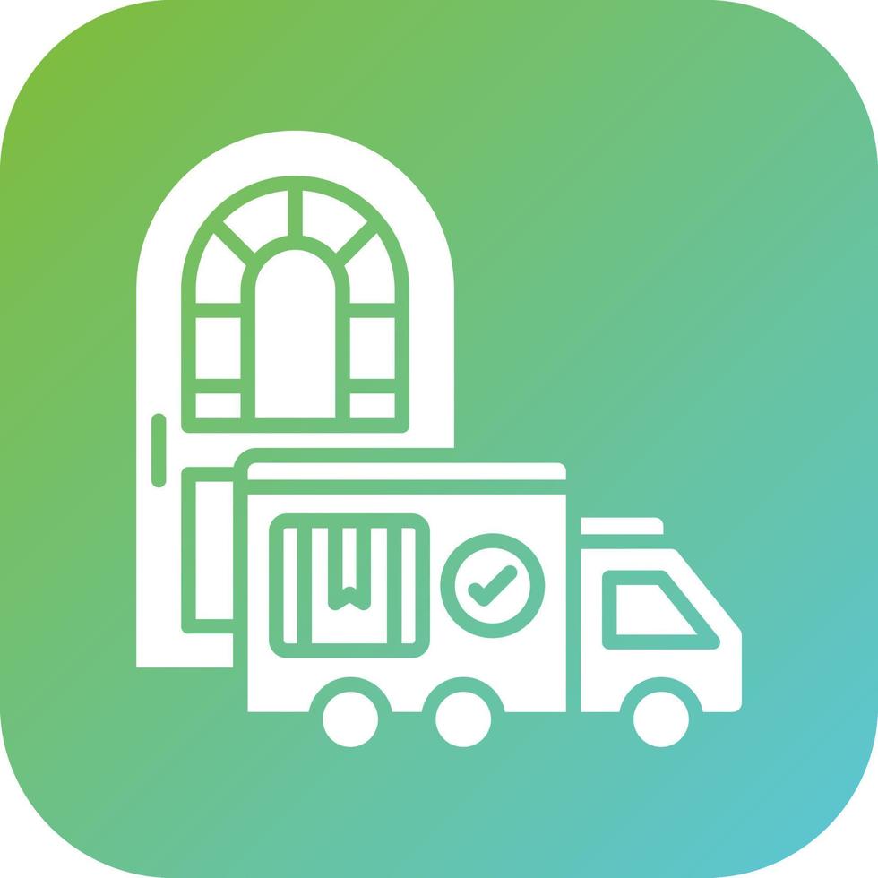 Delivery On Doorstep Vector Icon Style