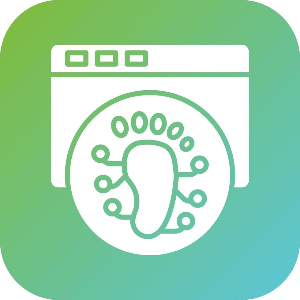 Digital Footprint Vector Icon Style