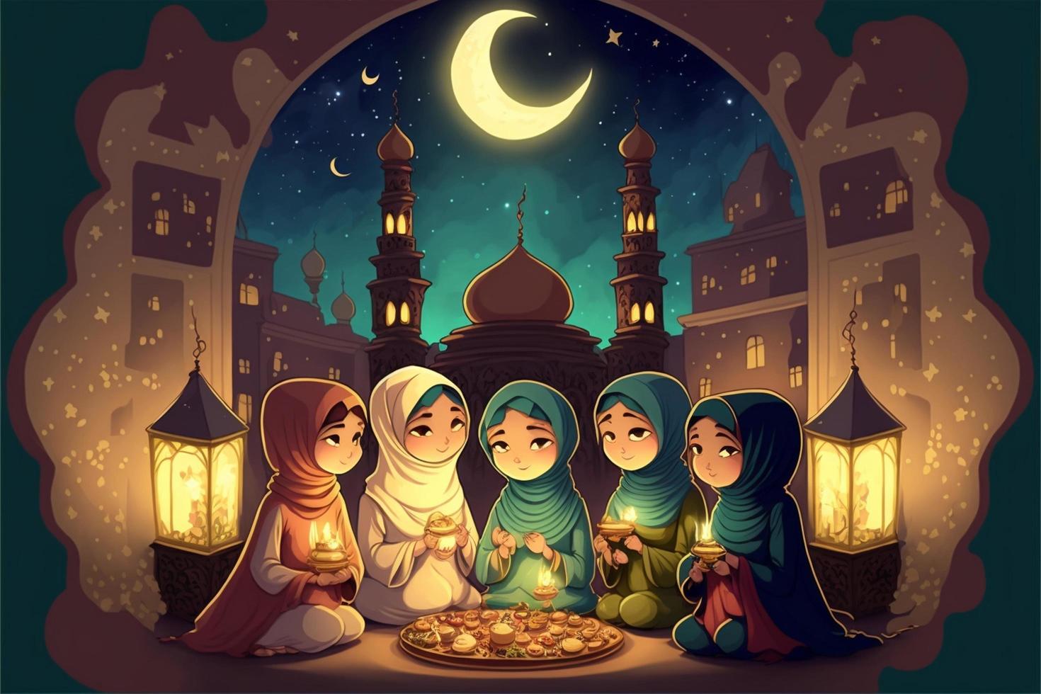 Ramadán Mubarak ai imágenes 4k foto