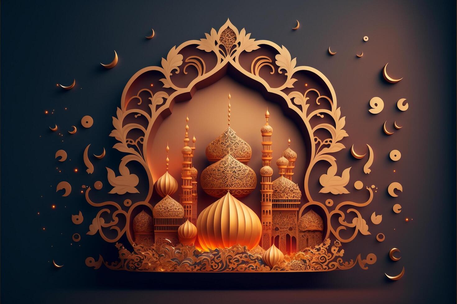 Happy Ramadan Mubarak Eid Mubarak photo