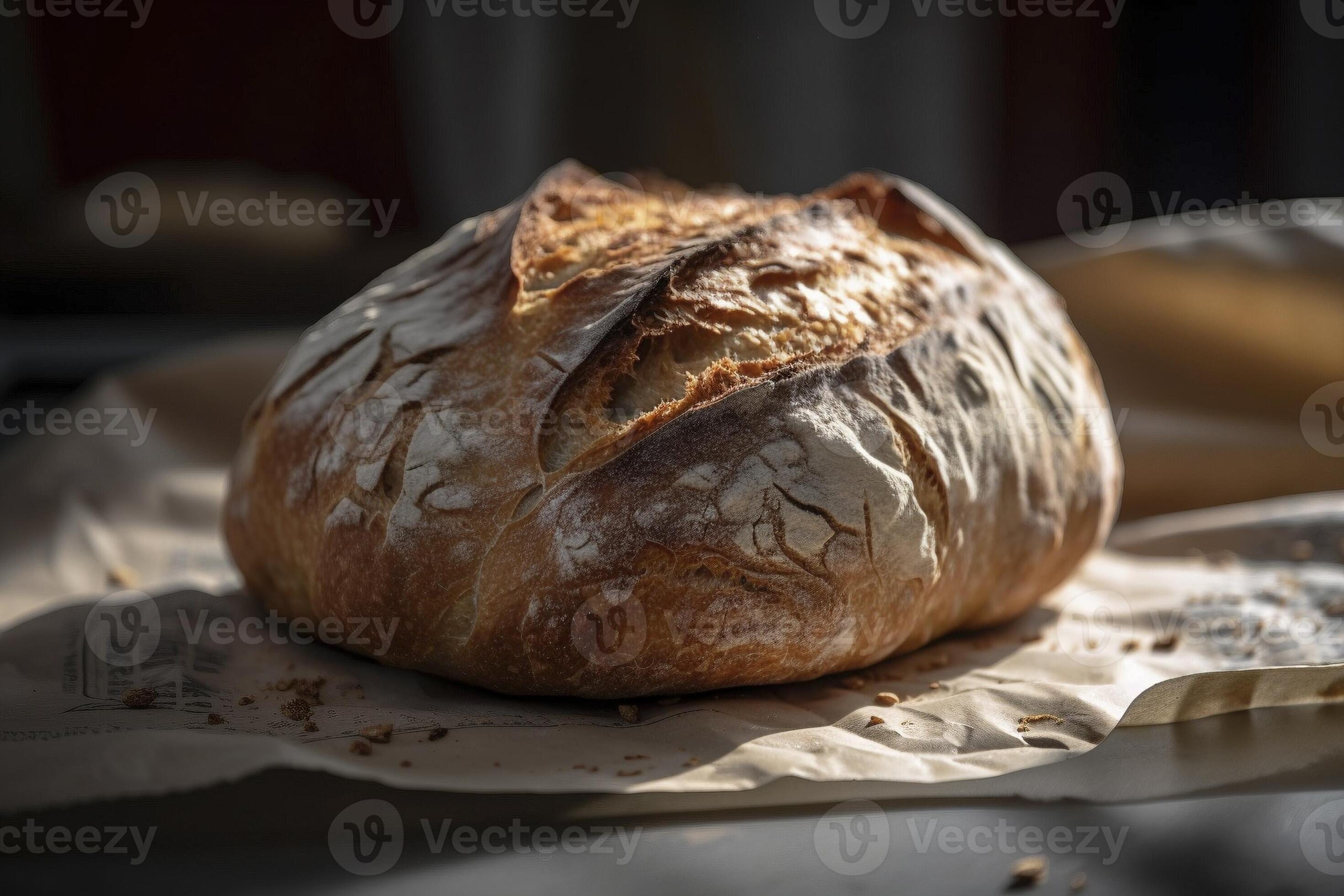 Sourdough fresh bread created with generative AI 22403154 Stock Photo