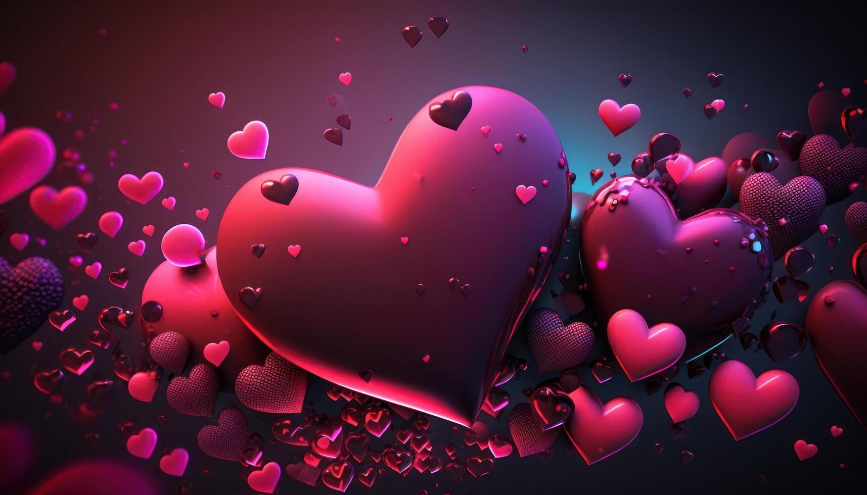 Valentines day background with hearts. photo