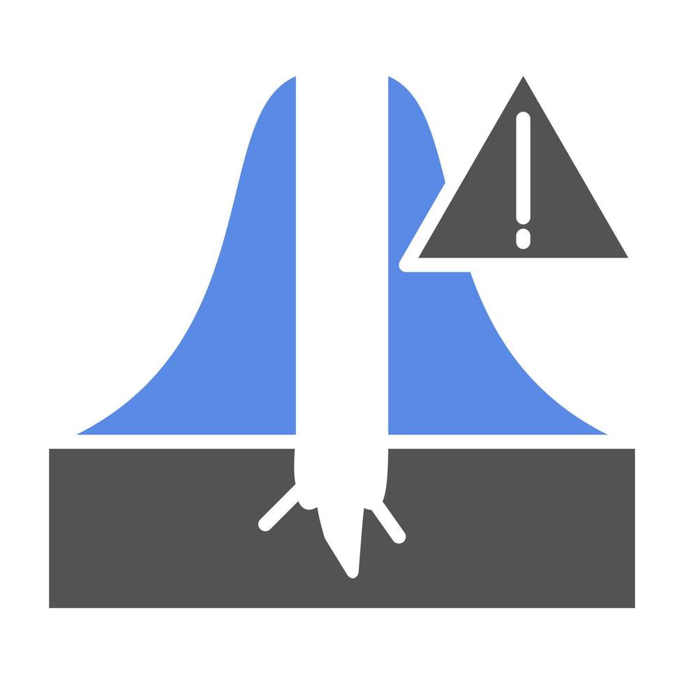 Earthquake Warning Syste Vector Icon Style