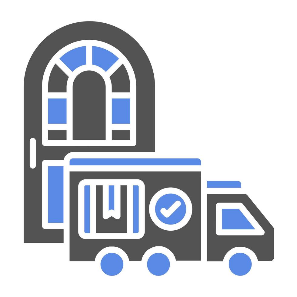 Delivery On Doorstep Vector Icon Style