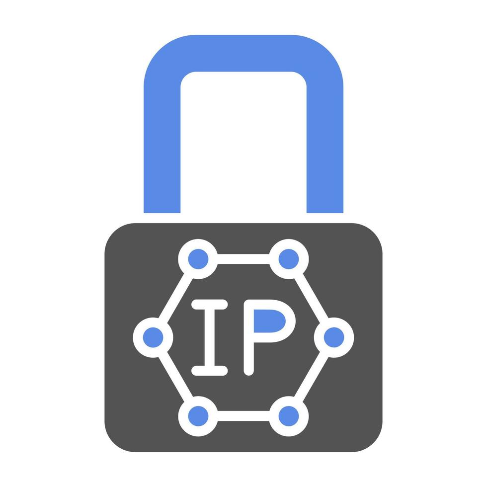 ip bloqueo vector icono estilo