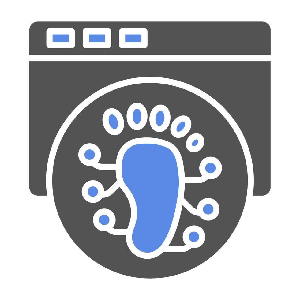 Digital Footprint Vector Icon Style