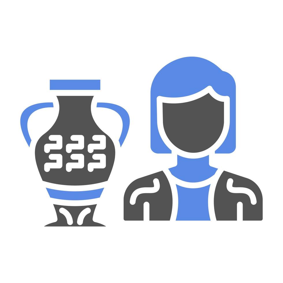 Curator Female Vector Icon Style