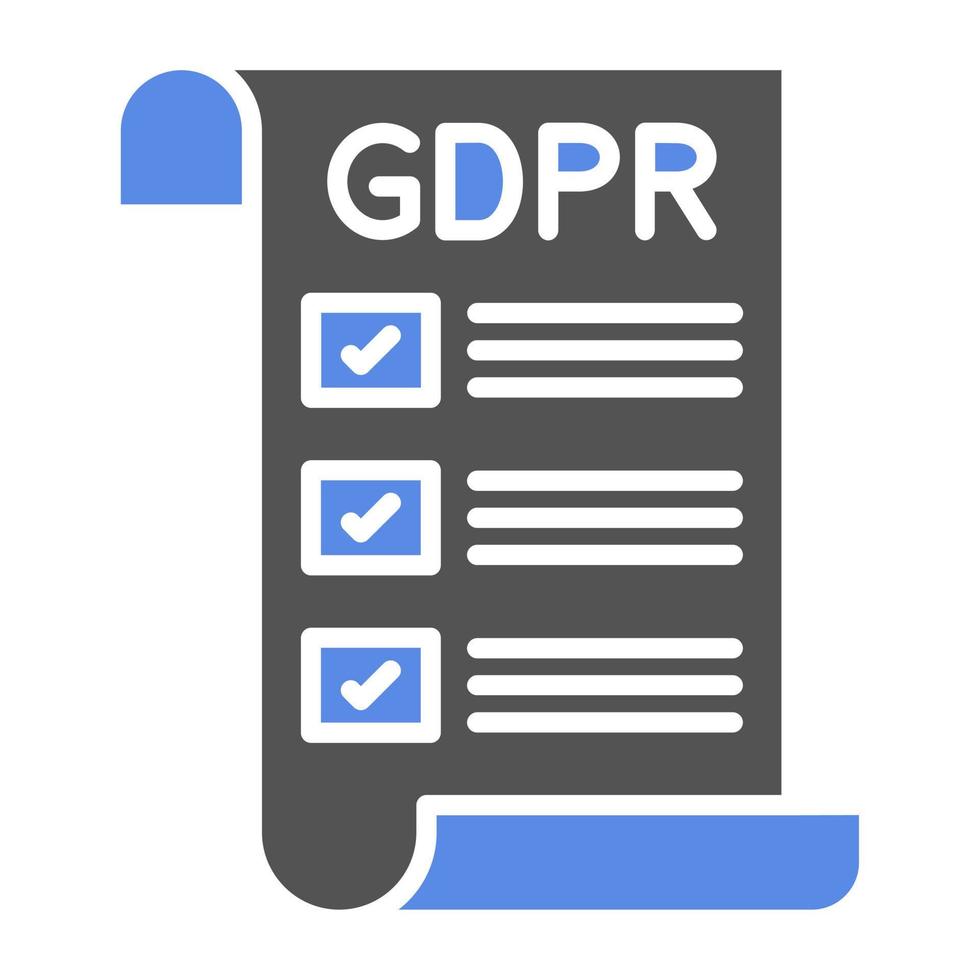 Gdpr Policy Vector Icon Style