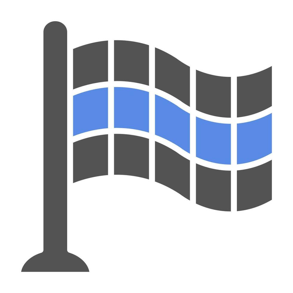 Checkered Flags Vector Icon Style