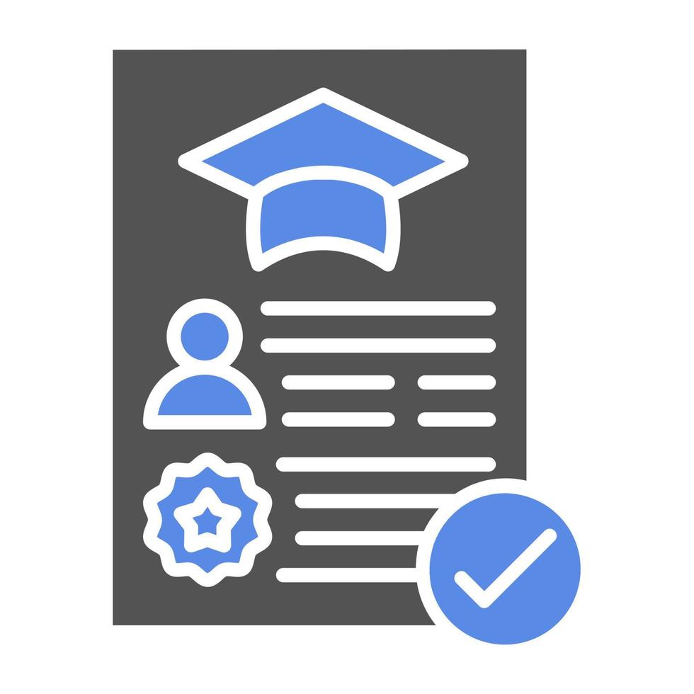 Academic Record Vector Icon Style