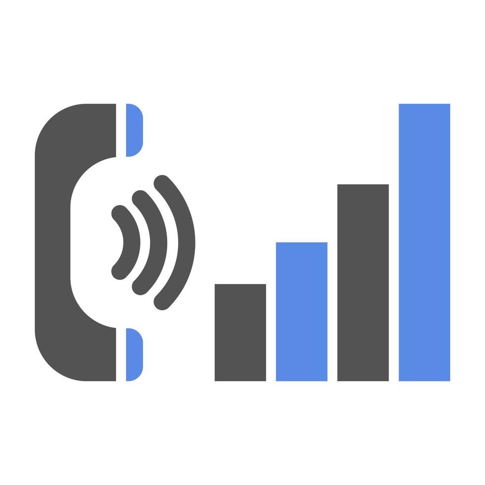 Call Analytics Vector Icon Style