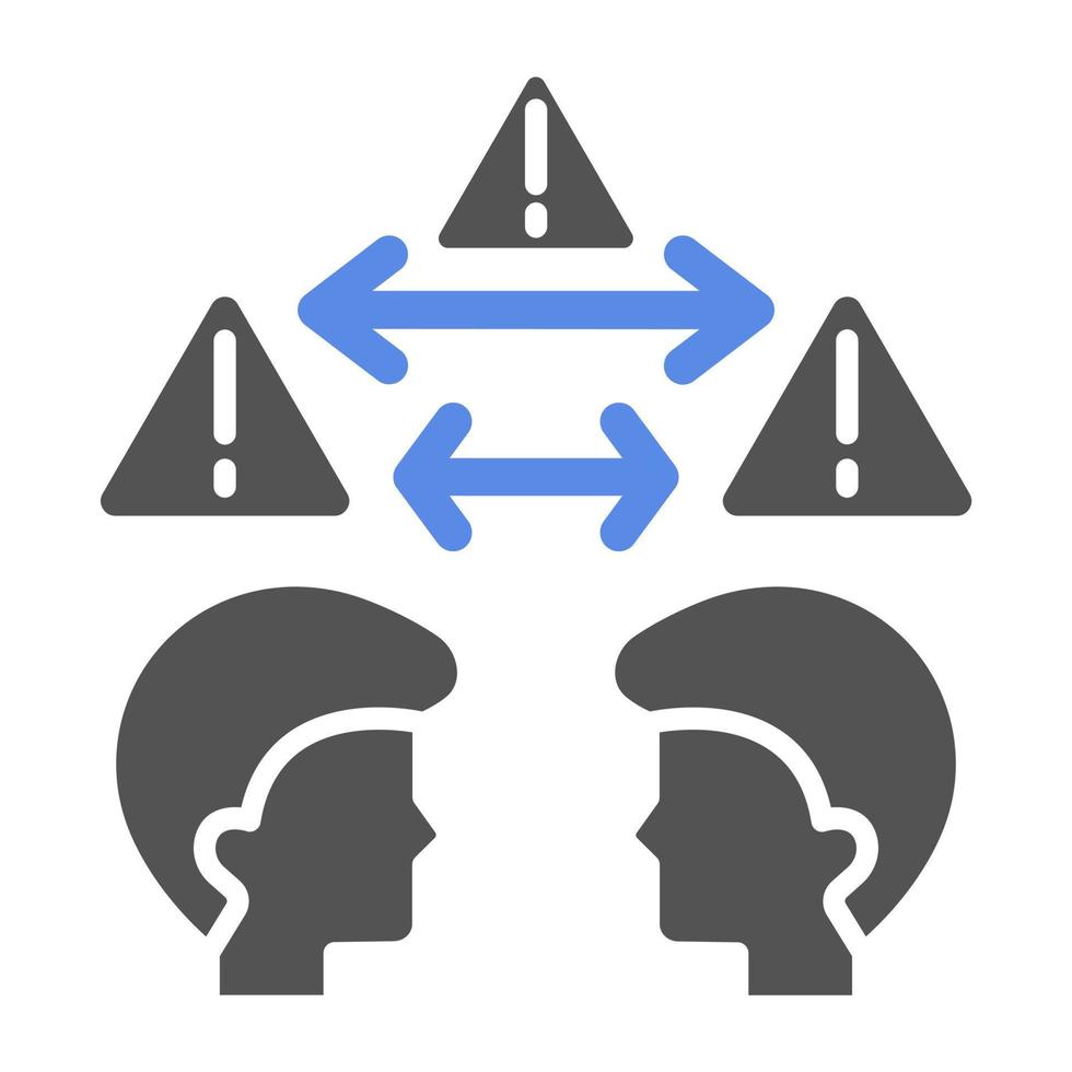 Face to Face Contact Vector Icon Style