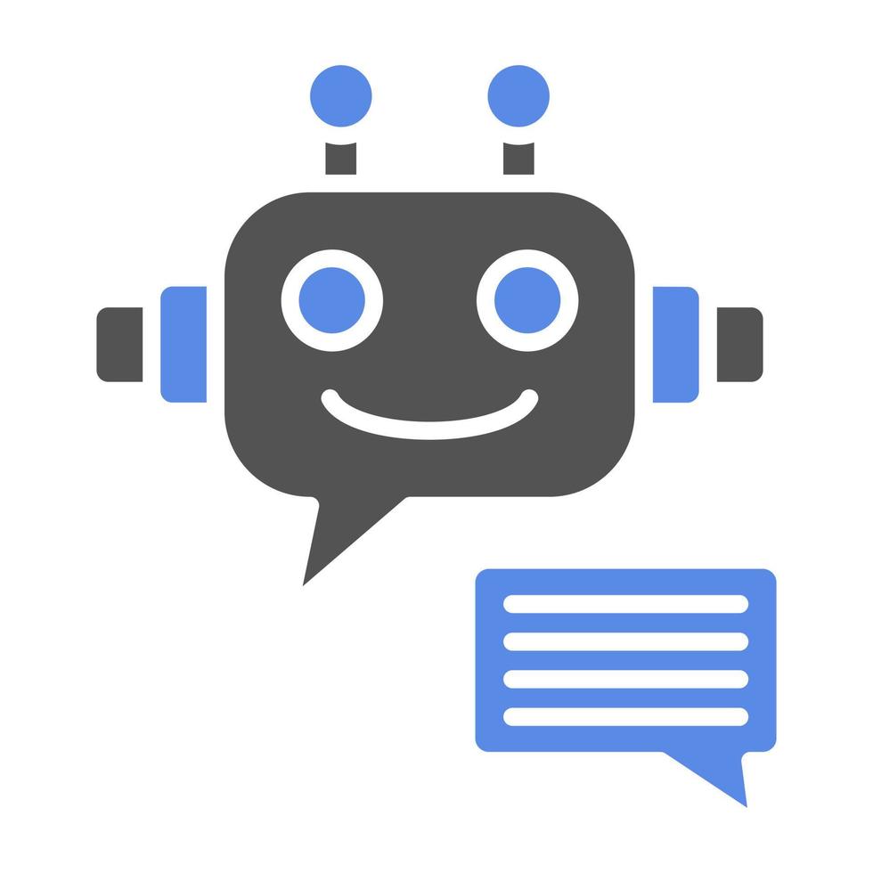 Robot Assistant Vector Icon Style