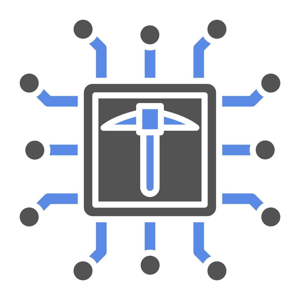 CPU Mining Vector Icon Style
