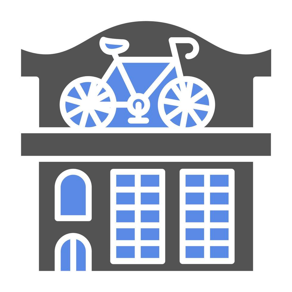 Bike Shop Vector Icon Style