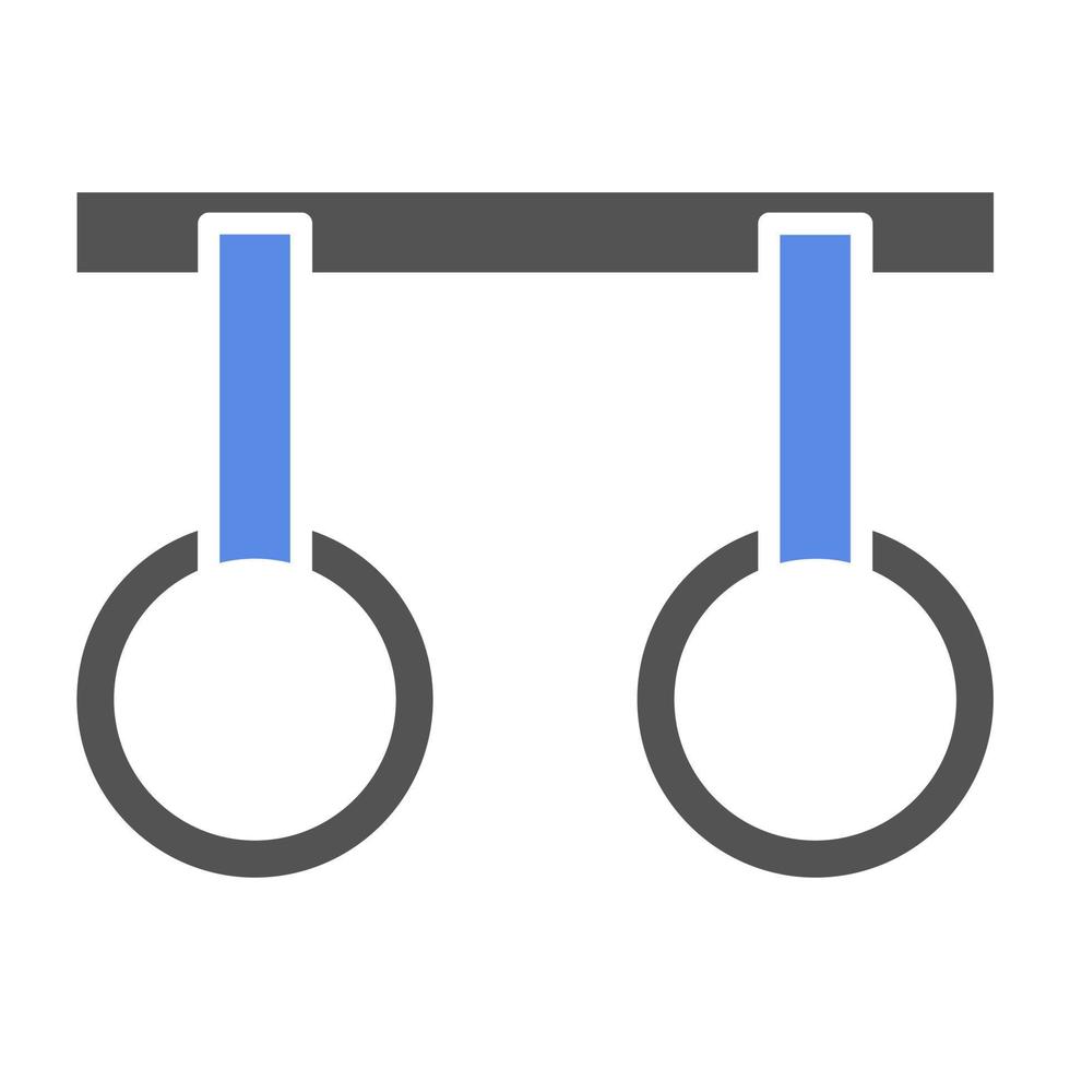 Gym Rings Vector Icon Style