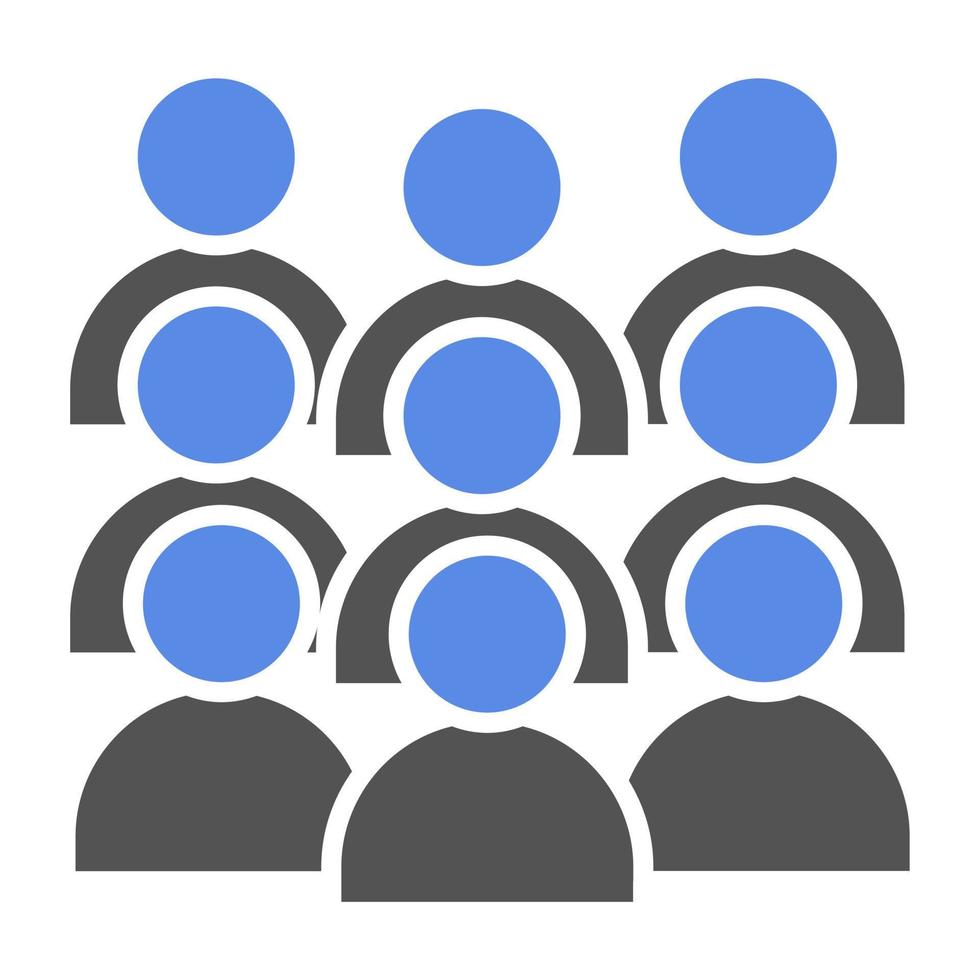Large Group Vector Icon Style